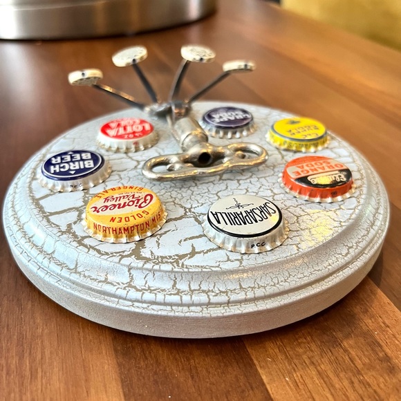 Bottle Cap Wall Art with Hooks - Picture 6 of 7